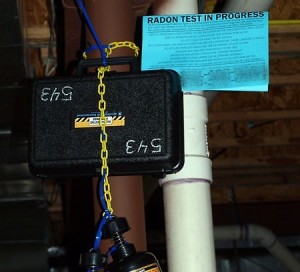 Radon Test In Progress